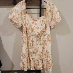 Cream floral dress